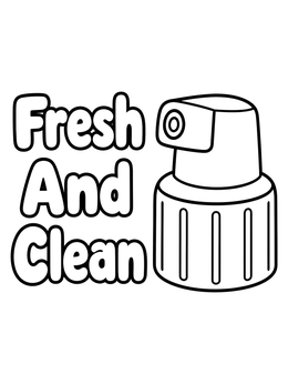 Free printable Fresh And Clean Spray Cap coloring page