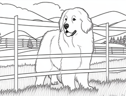 Great Pyrenees Coloring Page - Coloring Page