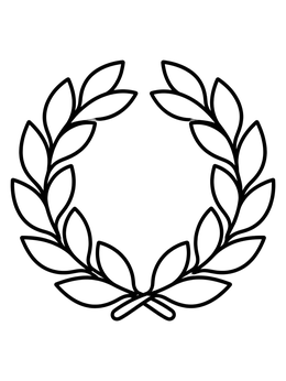 Free printable Ancient Greek Laurel Wreath coloring page