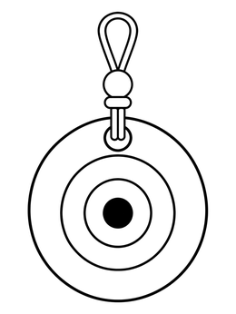 Free printable Traditional Greek Evil Eye Amulet coloring page