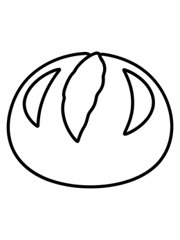 Free printable Fresh Round Bread Loaf coloring page