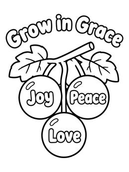 Free printable Grow In Grace Fruit Of The Spirit coloring page