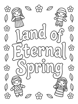 Free printable Guatemalan Worry Dolls And Spring Flowers coloring page