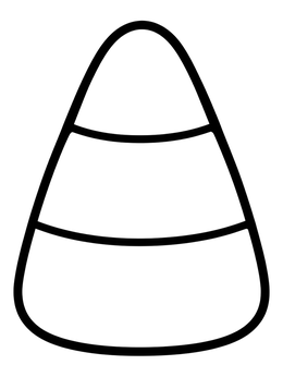 Free printable Simple Candy Corn Outline coloring page