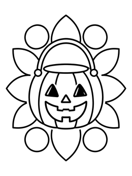 Free printable Cute Pumpkin Trick Or Treat Bucket coloring page