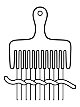 Free printable Hand Weaving Comb And Yarn coloring page