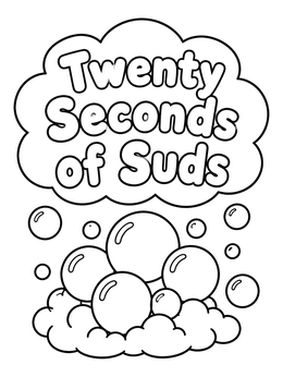 Free printable Twenty Seconds Of Suds Bubbles coloring page