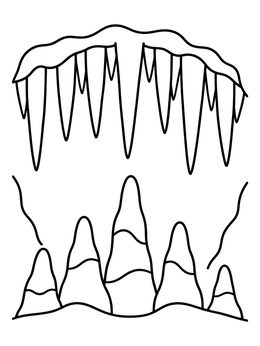 Free printable Hanging Icicles In An Ice Cave coloring page