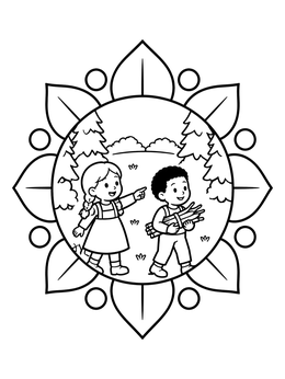 Free printable Hansel And Gretel In The Forest coloring page