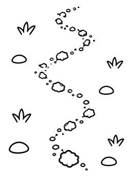 Free printable Winding Trail Of Breadcrumbs coloring page