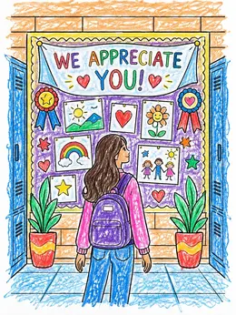 Appreciation Bulletin Board In School Hallway – Happy Bosss Day ...