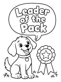 Free printable Leader Of The Pack Puppy coloring page