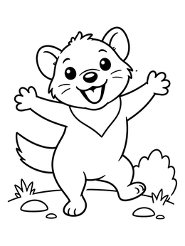 Free printable Happy Dancing Tasmanian Devil coloring page