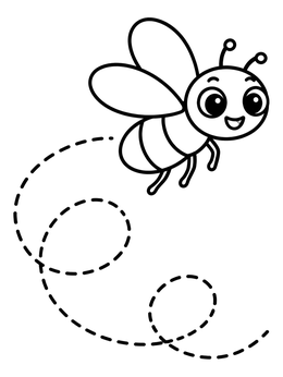 Free printable Happy Little Fly In Flight coloring page