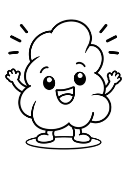 Free printable Happy Little Popcorn Kernel coloring page