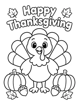 Thanksgiving Coloring Book cover page