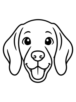 Free printable Happy Vizsla Puppy Face coloring page