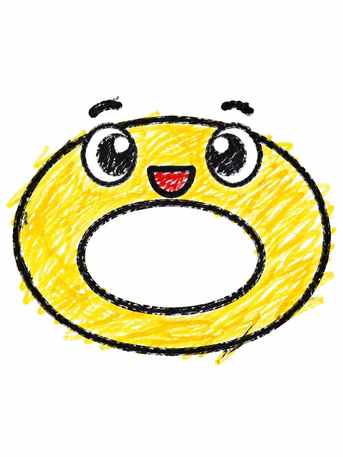 Colored example of the Happy Whole Music Note Character coloring page