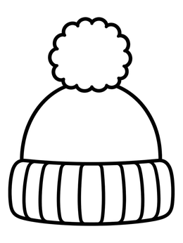 Free printable Cozy Winter Beanie With Pom Pom coloring page