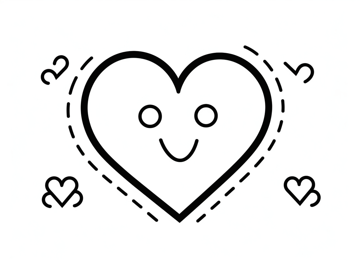 Heart Picture For Coloring - Coloring Page