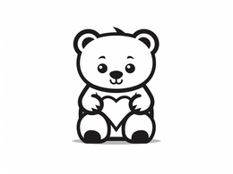Free printable Heartwarming Teddy Bear Coloring For Kids coloring page