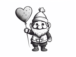 Free printable Heartwarming Valentine Gnome Coloring coloring page