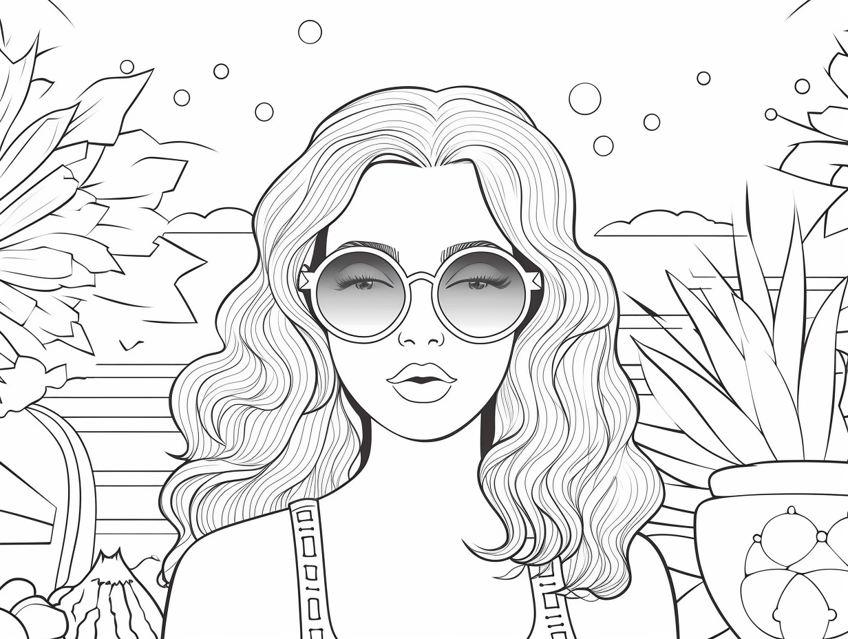 Hello Summer: Adult Coloring Fun - Coloring Page