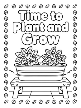 Free printable Herb Planter On Garden Bench coloring page