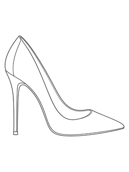 Free printable Classic Pointed Stiletto Pump coloring page