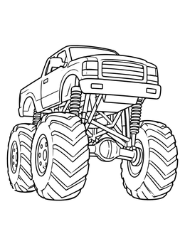 Free printable High Suspension Monster Truck coloring page