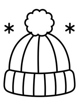 Free printable Cozy Knit Beanie With Pom Pom coloring page
