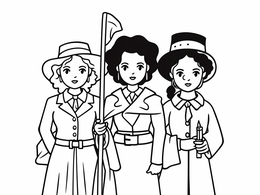 Free printable Historical Women's Suffrage Coloring coloring page