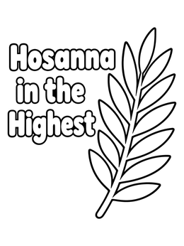 Free printable Hosanna Palm Branch coloring page