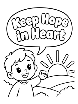 Free printable Boy Welcoming The Morning Sun coloring page