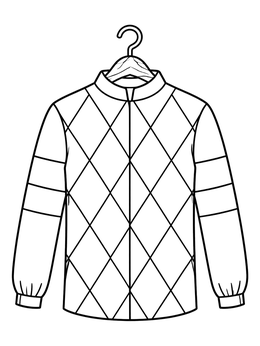 Free printable Patterned Jockey Racing Silk Jersey coloring page