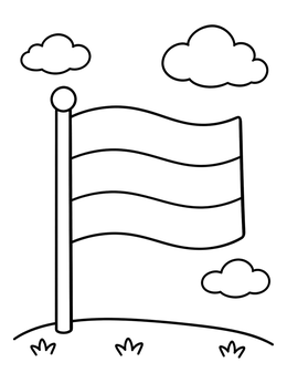 Free printable Hungarian Flag In The Sky coloring page
