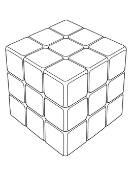A 3D twisty puzzle on this hungary coloring page.