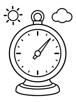 Free printable Aneroid Barometer Weather Tool coloring page