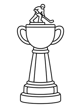 Free printable Ice Hockey Championship Trophy coloring page