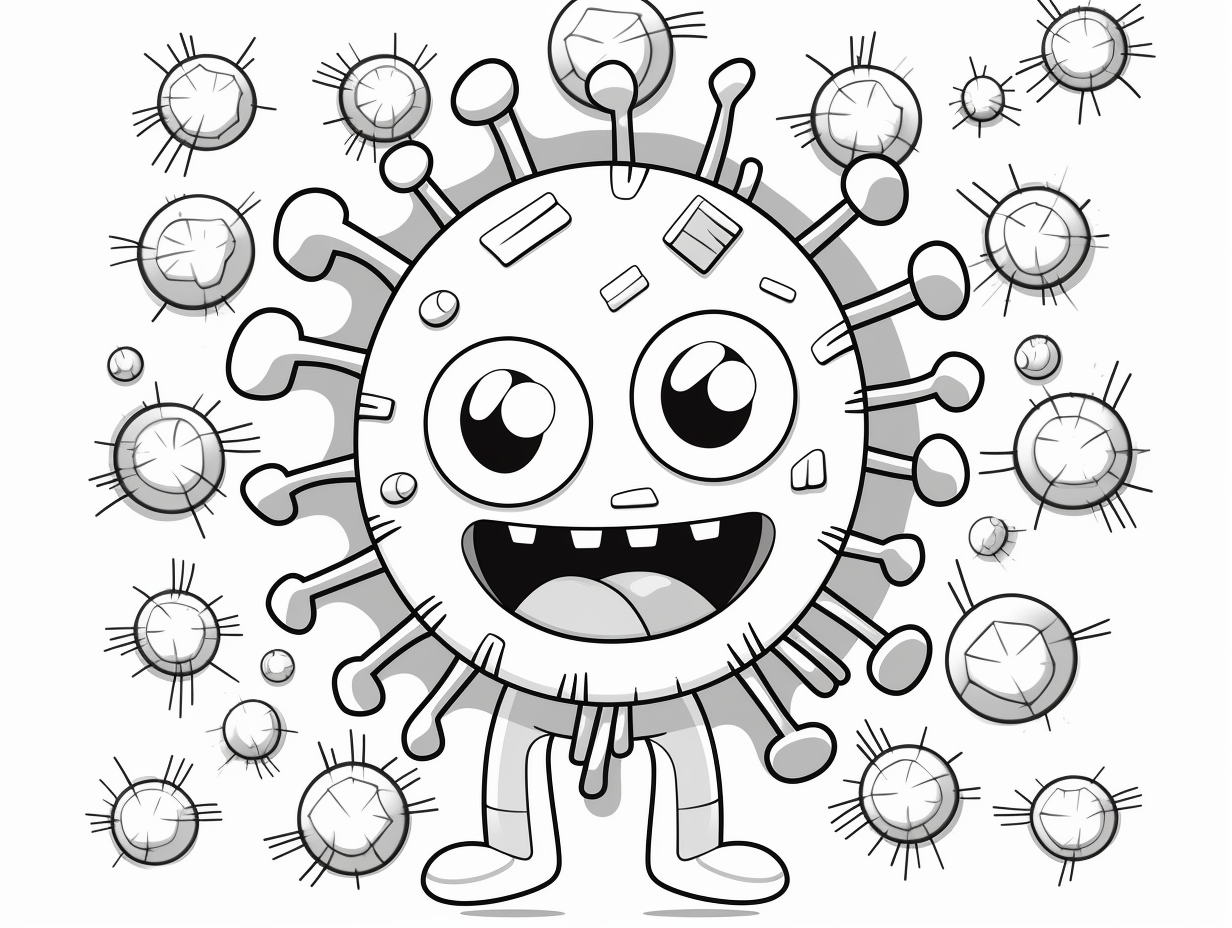 Immune System Coloring Journey - Coloring Page