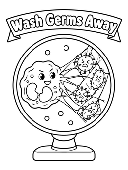 Free printable Neutrophil Trapping Germs In Net coloring page