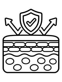 Free printable Protective Skin Barrier Defense Diagram coloring page