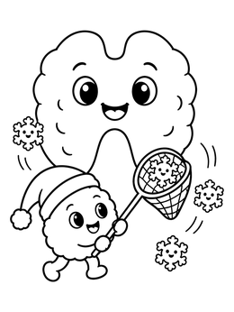 Free printable Cute White Blood Cell And Tonsil coloring page