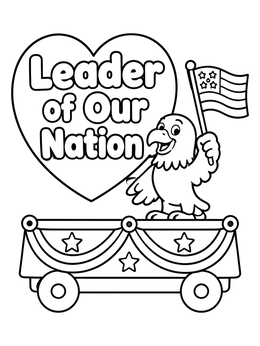 Free printable Eagle Mascot On Parade Float coloring page