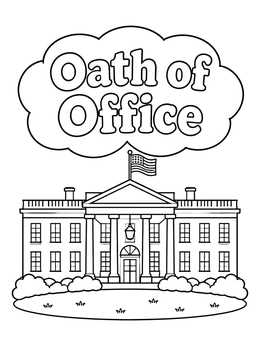 Free printable White House Oath Of Office coloring page