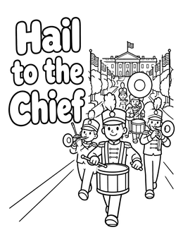 Free printable Inauguration Parade Marching Band coloring page