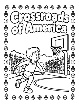 Free printable Indiana Basketball In The Cornfield coloring page