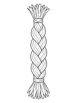 Free printable Braided Sweetgrass Plait coloring page