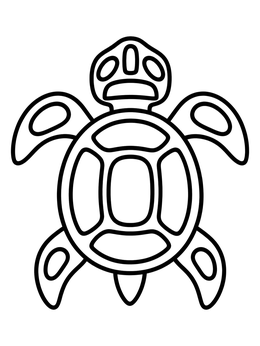 Free printable Stylized Formline Sea Turtle coloring page