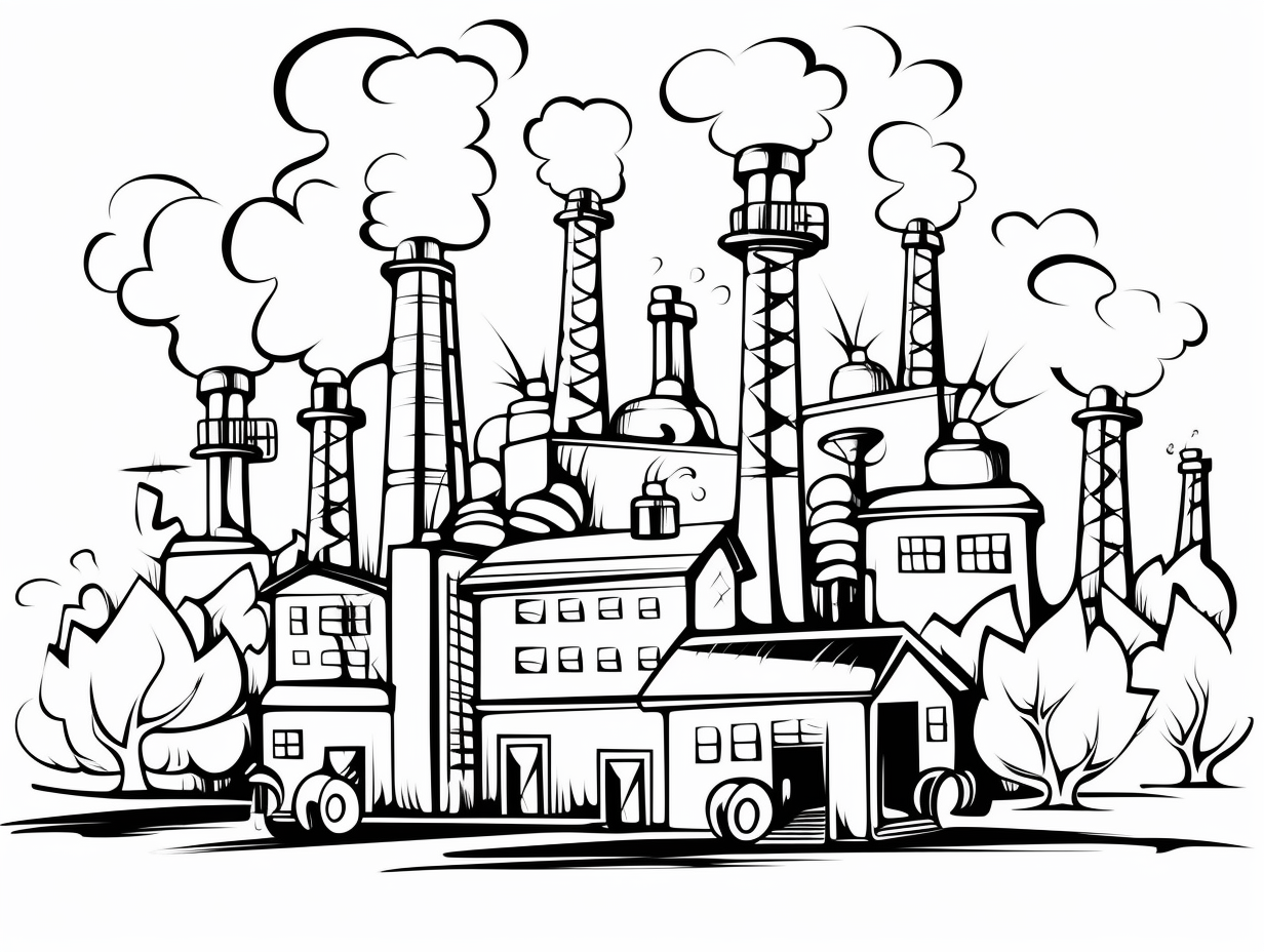 Industrial Revolution Coloring Fun - Coloring Page